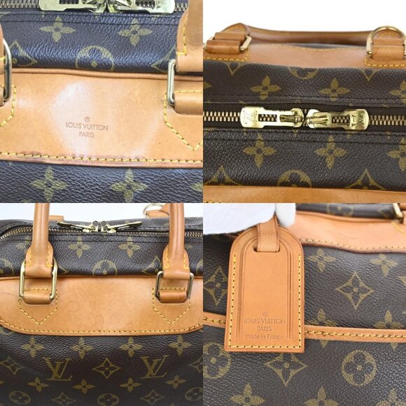 LOUIS VUITTON LV Logo Deauville Hand Bag Monogram Leather Brown M47270 89TA045 - Picture 9 of 16